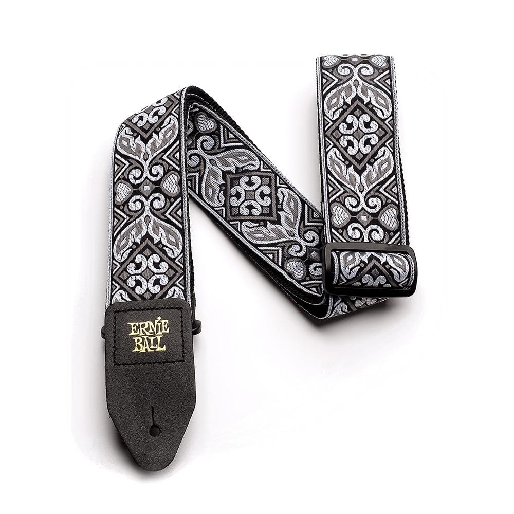 ernie ball guitar straps ernie ball 4166 tribal silver jacquard guitar strap