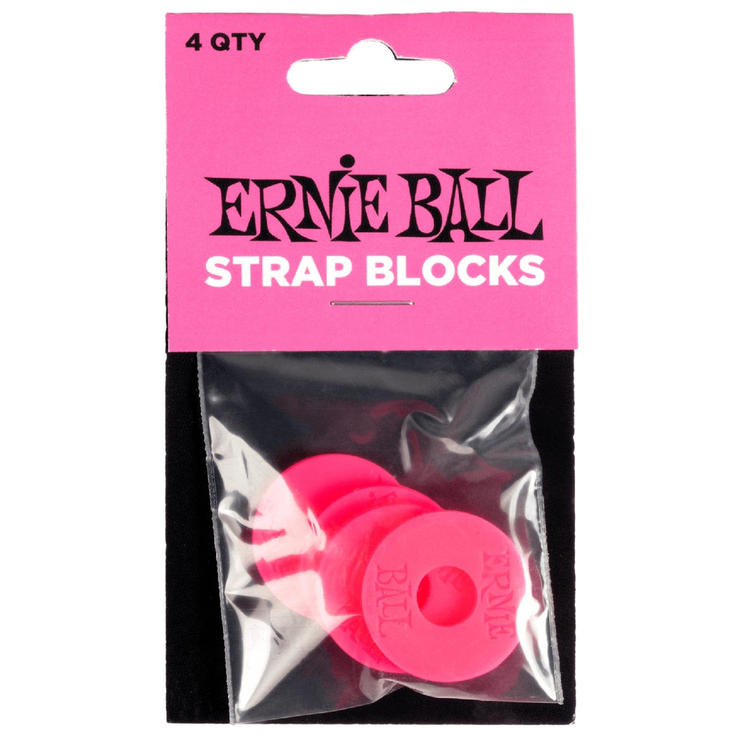 Ernie Ball Guitar Straps Pink Ernie Ball Strap Blocks - 4 Pack #color_pink
