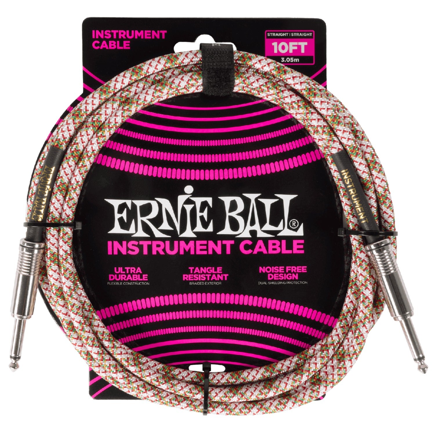 Ernie Ball Instrument Cables Emerald Argyle Ernie Ball Braided 10ft Straight/Straight Instrument Cable
