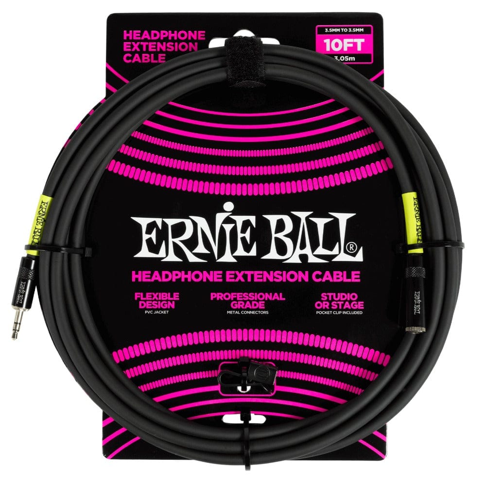 ernie ball instrument cables ernie ball 6424 3.5mm 3m headphone extension instrument cable