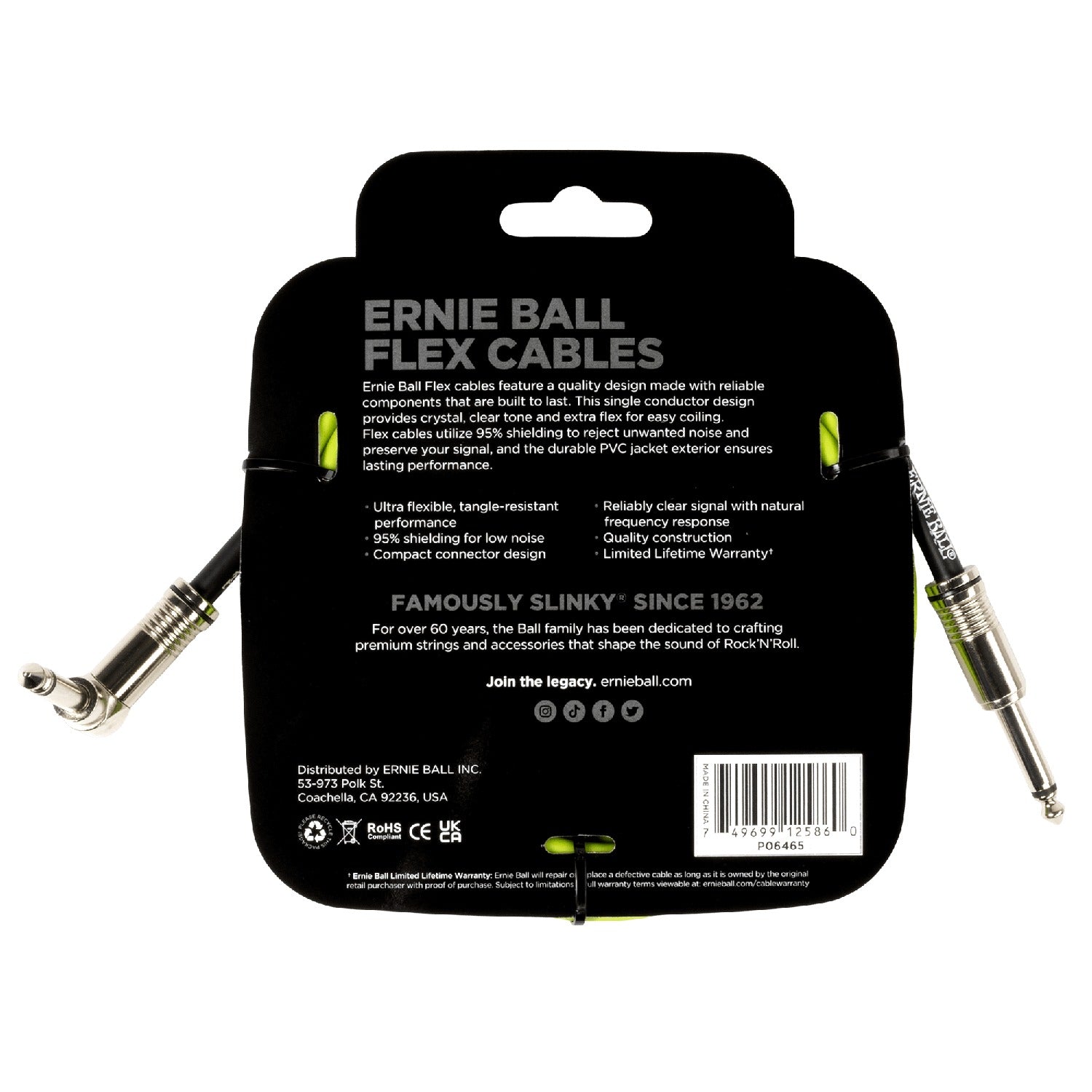 Ernie Ball Instrument Cables Ernie Ball Flex 10ft Instrument Cable