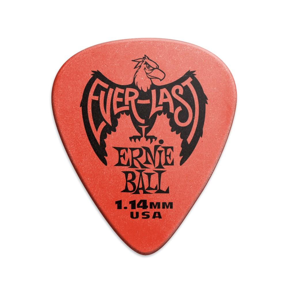ernie ball picks ernie ball 9194 1.14mm everlast guitar picks - red - 12 pack