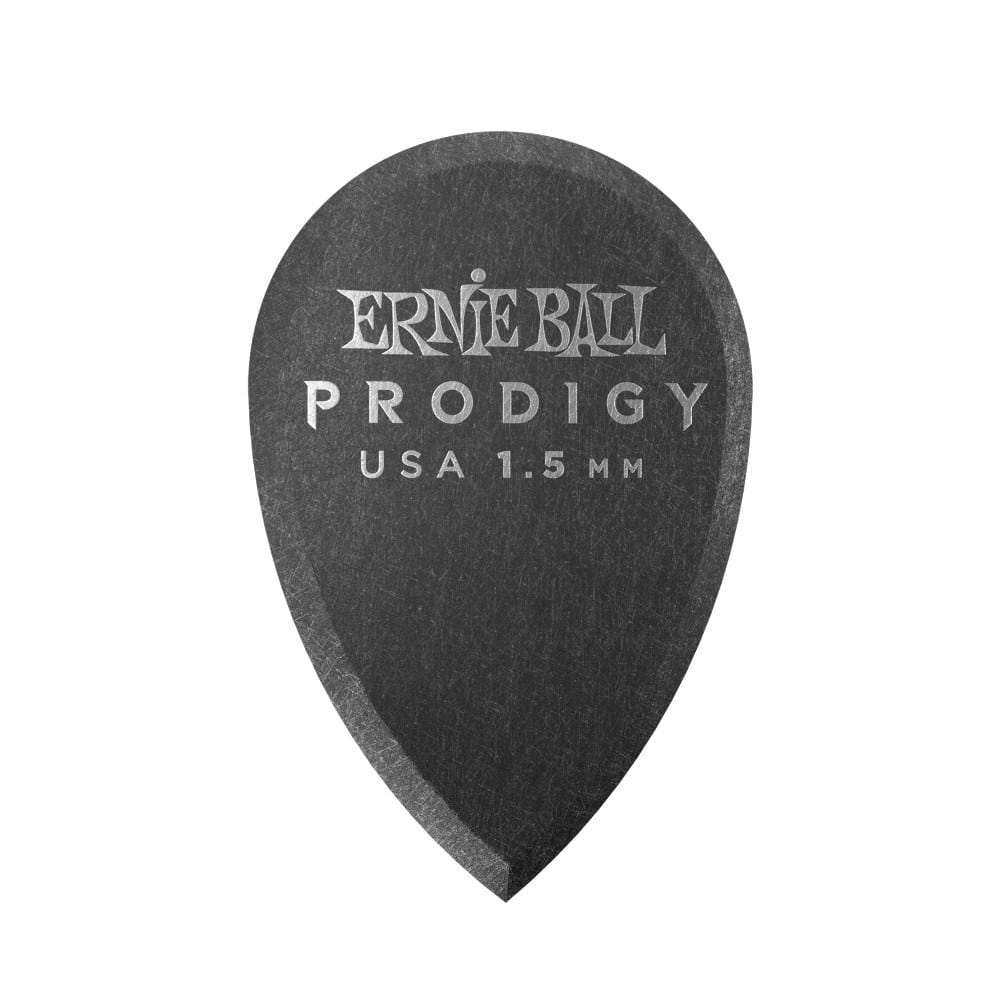 ernie ball picks ernie ball 9330 1.5mm teardrop prodigy guitar picks - black - pack of 6