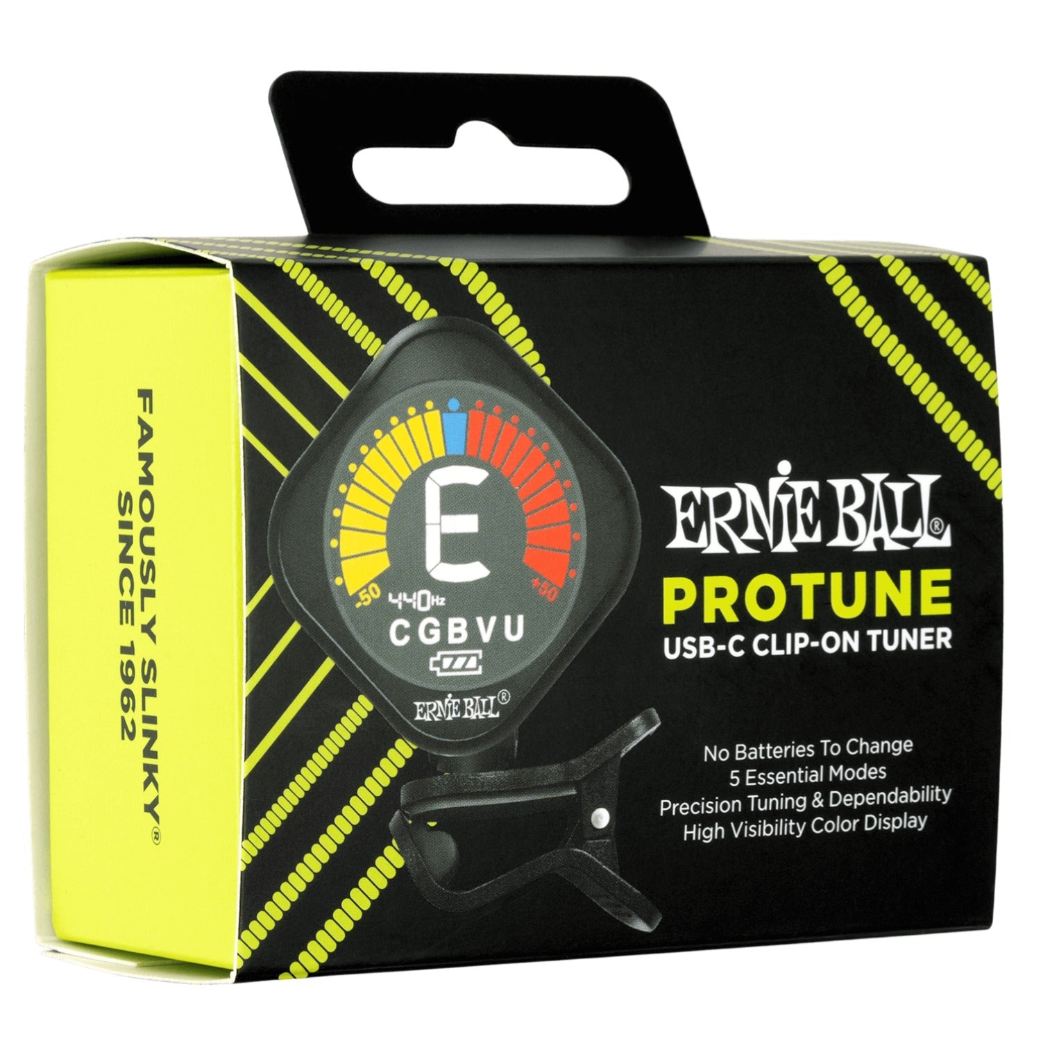 Ernie Ball Tuners Ernie Ball ProTune USB-C Rechargeable Clip-on Tuner