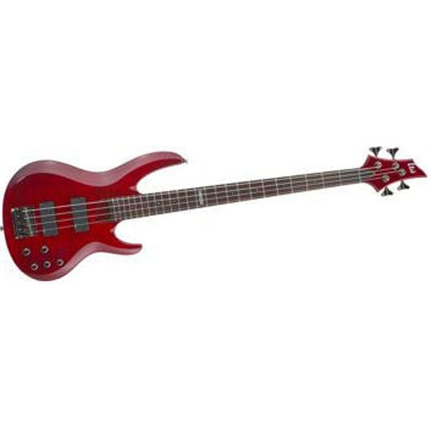 esp bass guitars cherry red esp ltd b-154dx flame maple top 4-string bass guitar #color_cherry-red