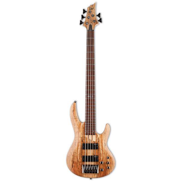 esp bass guitars esp ltd b-205sm 5-string bass guitar - natural satin