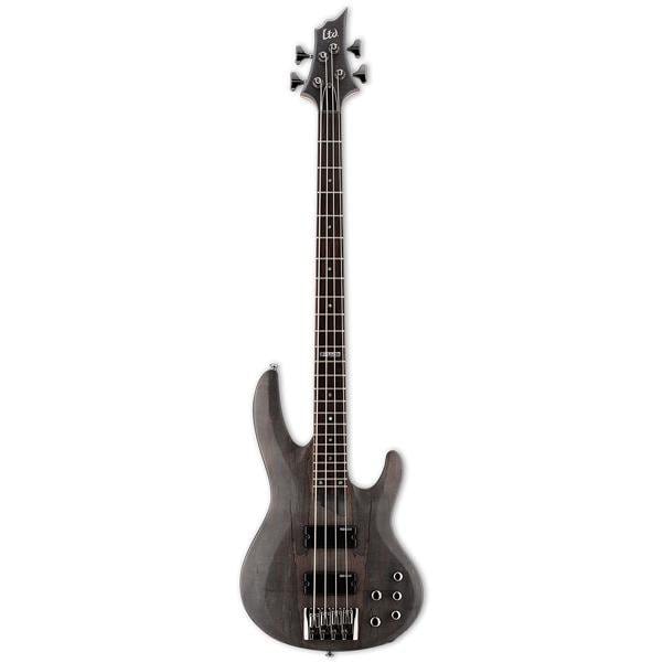 esp bass guitars see thru black satin esp ltd b-204sm 4-string bass guitar #color_see-thru-black-satin