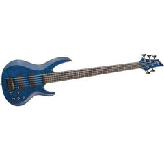 ESP Bass Guitars See Thru Blue ESP LTD B-155DX 5-String Bass Guitar