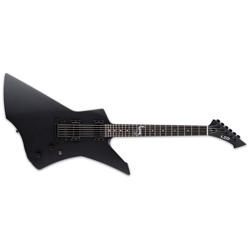 esp electric guitars black satin esp ltd james hetfield snakebyte 6-string electric guitar - ebony fretboard #color_black-satin