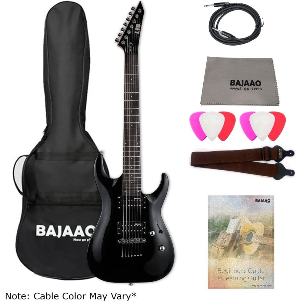 esp electric guitars bundles esp ltd m-17 7-string electric guitar bundle