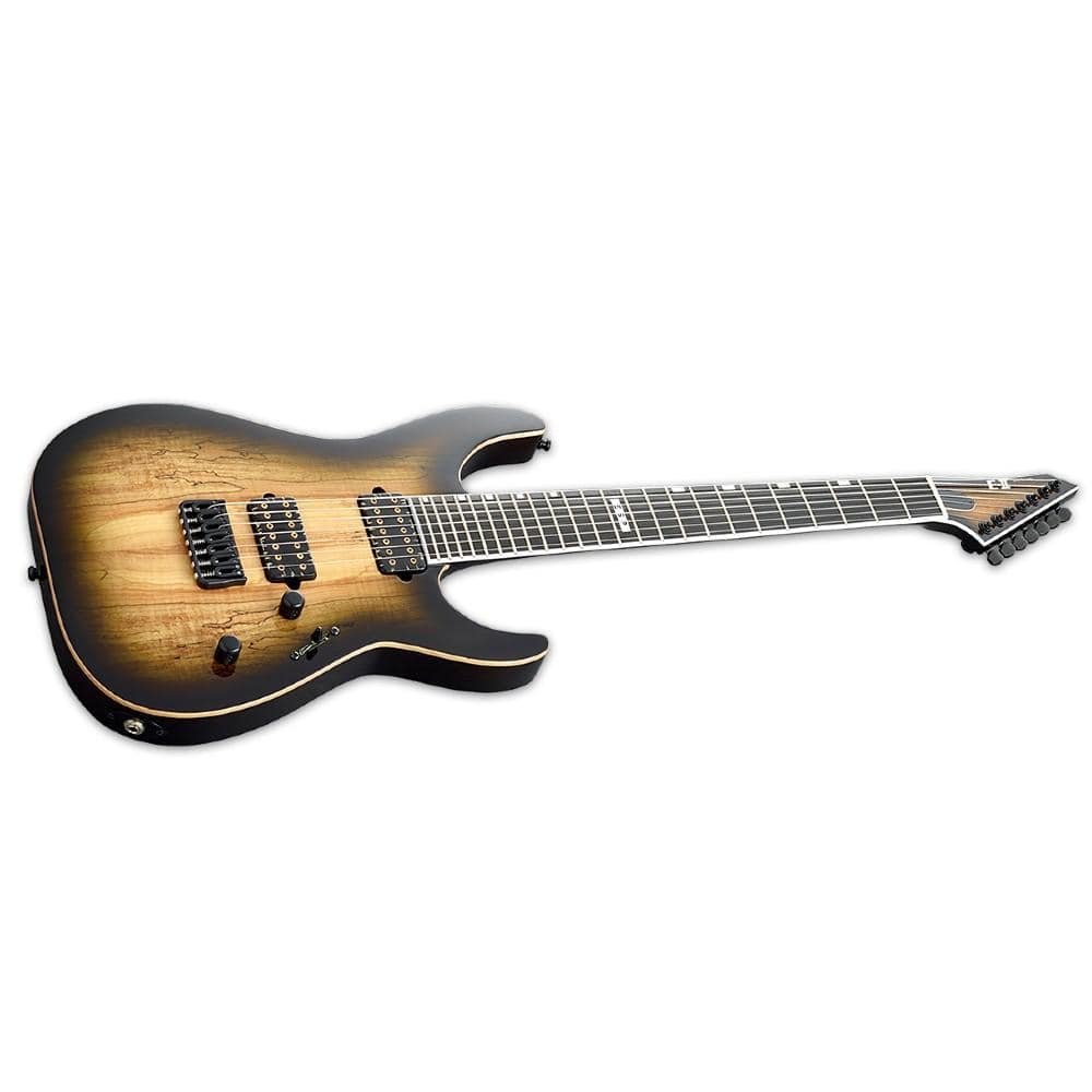 esp electric guitars dark brown natural burst esp e ii m ii 7nt 7 string electric guitar - dark brown natural burst