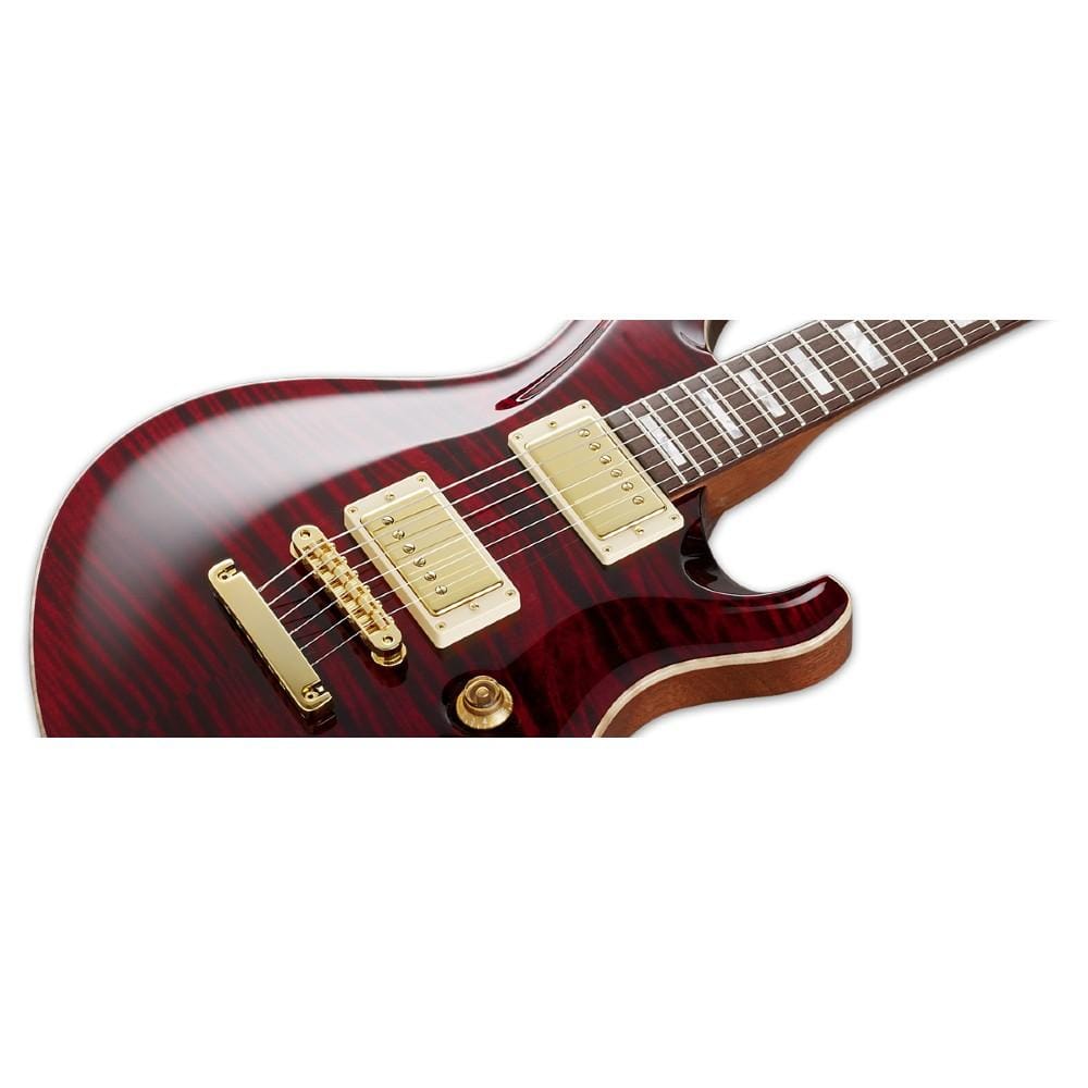 esp electric guitars esp ctm mystique 6 string electric guitar #color_see-thru-black-cherry