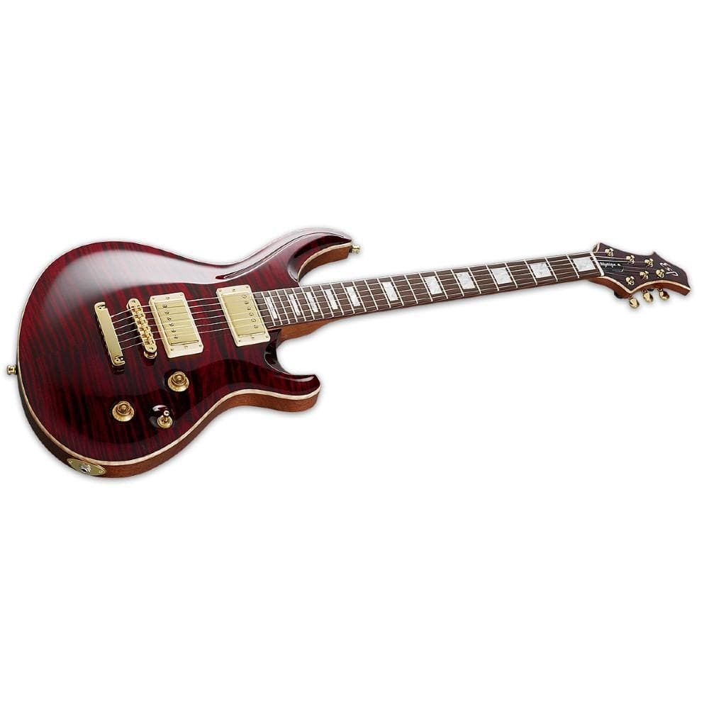esp electric guitars esp ctm mystique 6 string electric guitar #color_see-thru-black-cherry