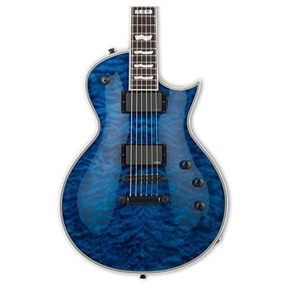 esp electric guitars esp e-ii eclipse series 6-string electric guitar - marine blue