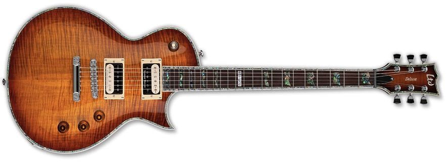 esp electric guitars esp ec-1000 duncans/rosewood electric guitar - vintage burst
