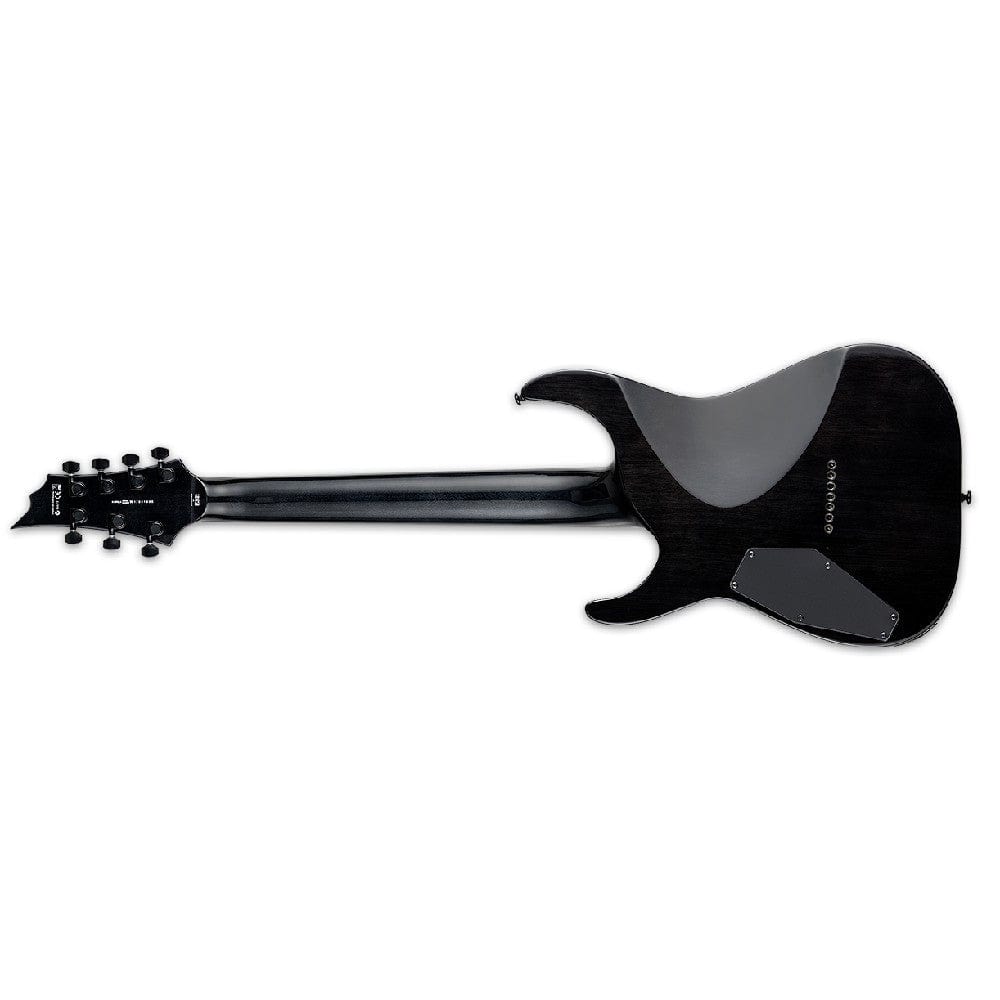 esp electric guitars esp h1007 ltd 7 string electric guitar - see thru black