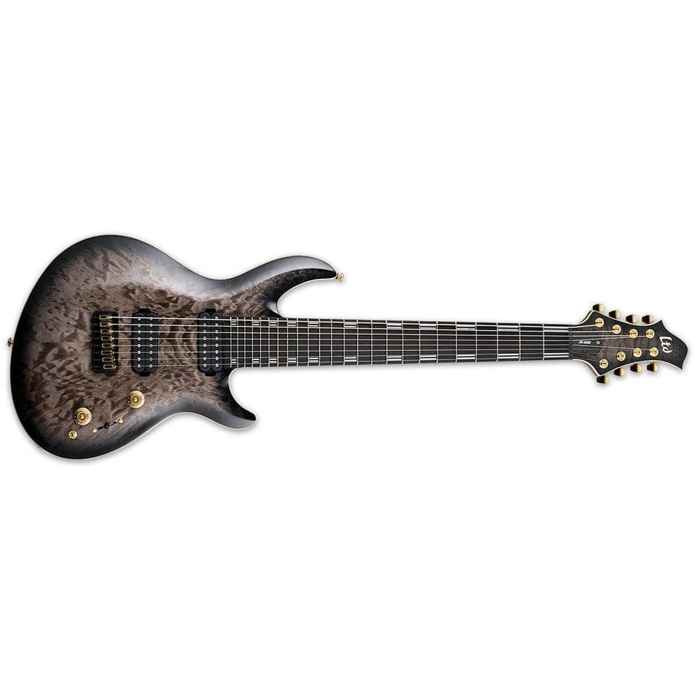 esp electric guitars esp jr-608 signature series 8-string electric guitar - faded blue sunburst