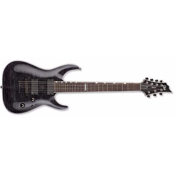 esp electric guitars esp ltd deluxe h-1007fm 7-string electric guitar