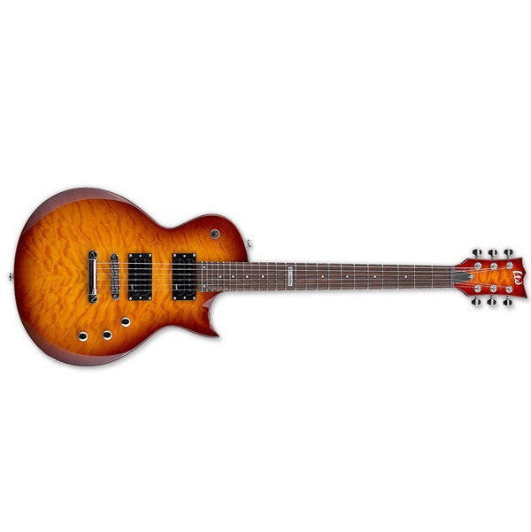 esp electric guitars esp ltd ec100qm electric guitar - faded cherry sunburst