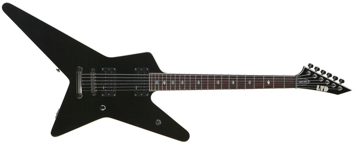 esp electric guitars esp ltd gus-200 gus g signature electric guitar-black