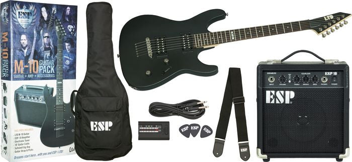 esp electric guitars esp ltd m-10 electric guitar pack