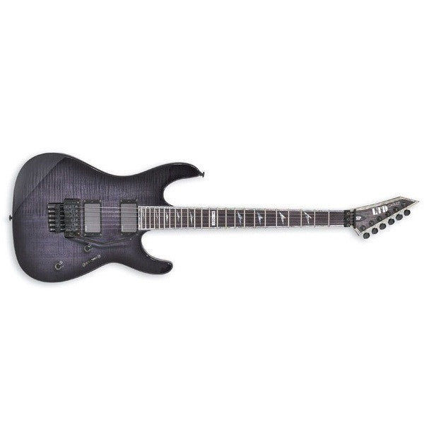 esp electric guitars esp ltd m-1000 electric guitar - see thru black
