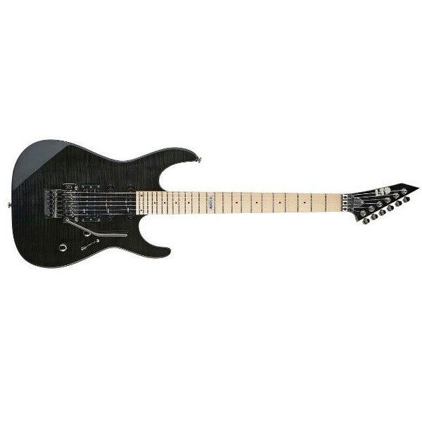 esp electric guitars esp ltd m-103fm electric guitar see through black