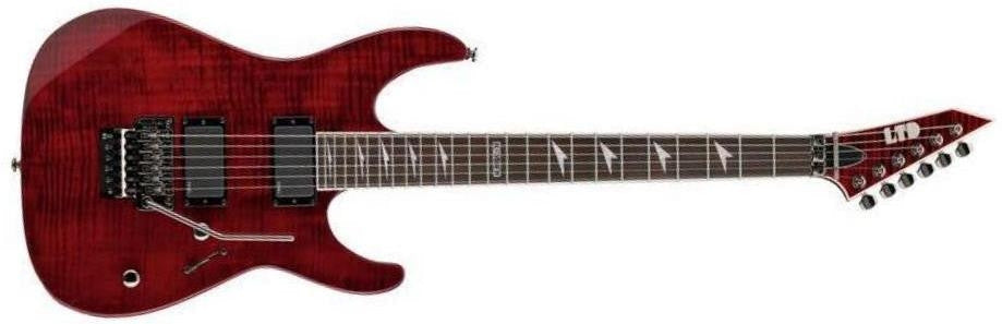 esp electric guitars esp ltd m-300fm stbc (see-thru black cherry)