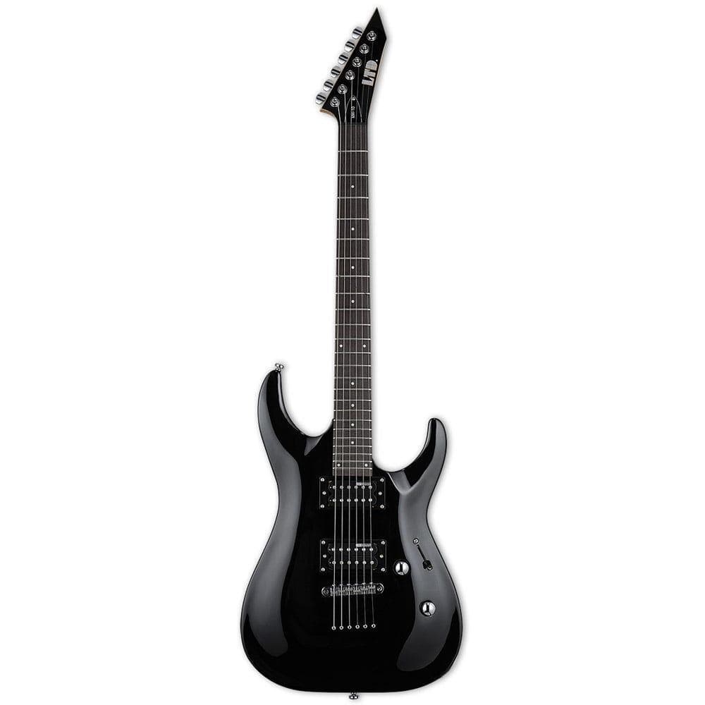 esp electric guitars esp ltd mh 10 6 string electric guitar - black