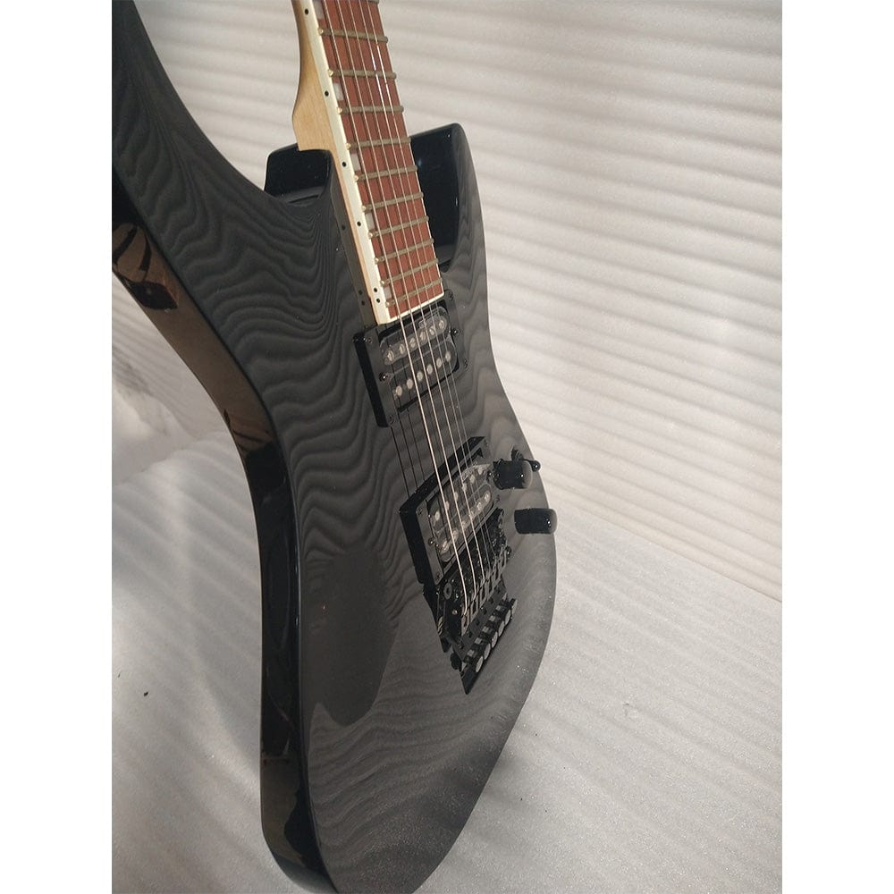 esp electric guitars esp ltd mh-200 6-string electric guitar - black - open box b stock