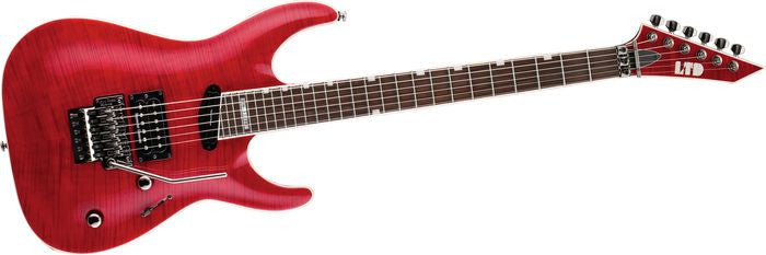 esp electric guitars esp ltd mh-327 electric guitar - red