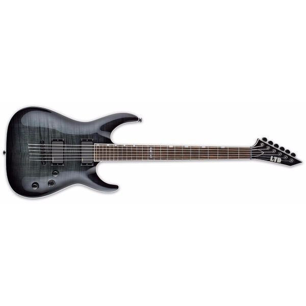esp electric guitars esp ltd mh-401b fm baritone electric guitar