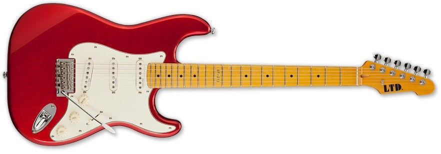 esp electric guitars esp ltd st-213mcar (candy apple red, maple)