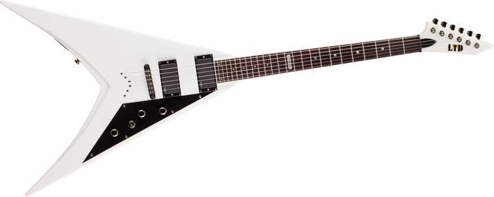 esp electric guitars esp ltd v-300 snow white electric guitar