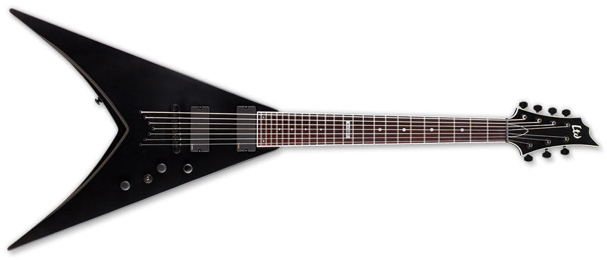 esp electric guitars esp ltd v-307 electric guitar - black satin