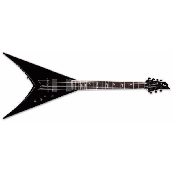esp electric guitars esp ltd v-407b 7-string baritone electric guitar