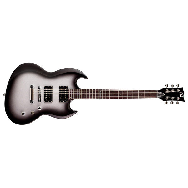 esp electric guitars esp ltd viper-50 electric guitar - silver sunburst