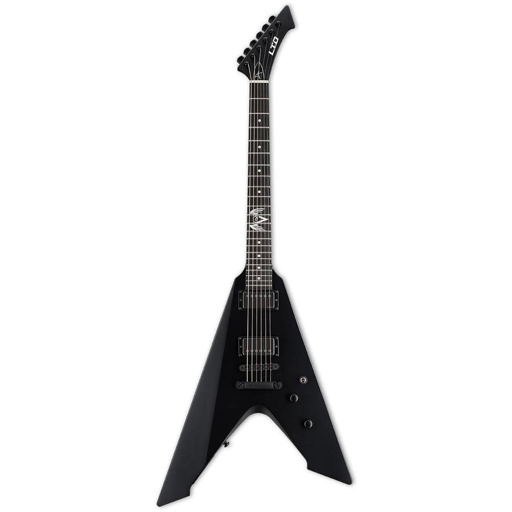 esp electric guitars esp ltd vulture james hetfield signature series 6-string electric guitar - black satin