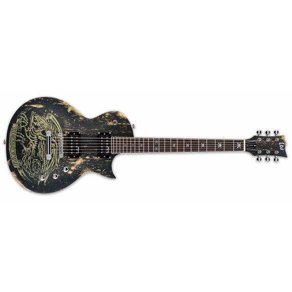 esp electric guitars esp ltd wa-200 warbird distressed will adler signature electric guitar