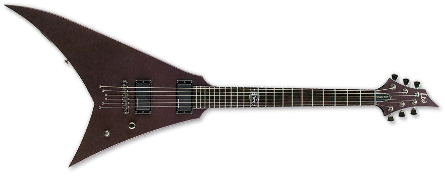 esp electric guitars esp silenoz signature ltd okkultist -metallic deep red burgundy electric guitar