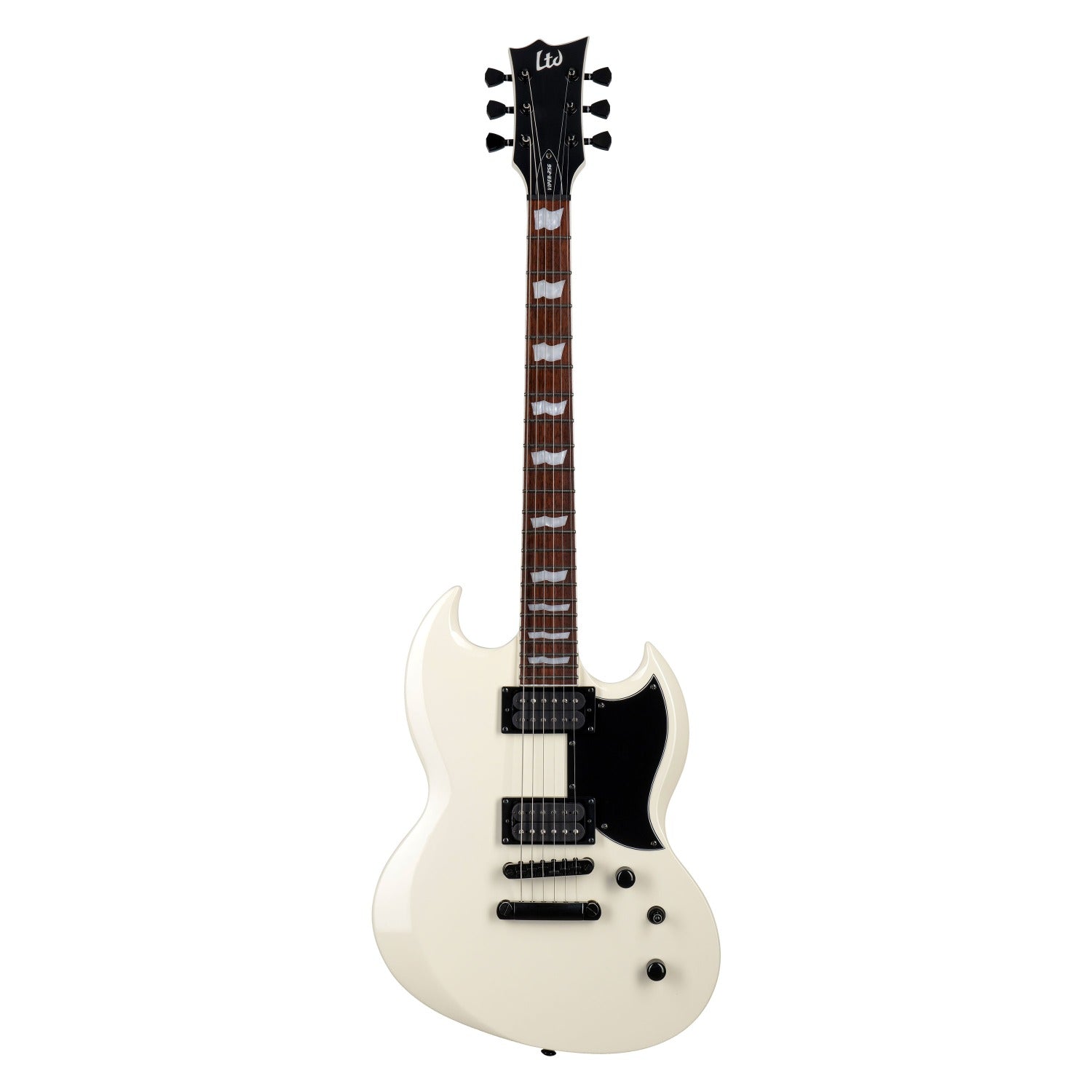 ESP Electric Guitars Olympic White ESP LTD VIPER-256 6 String Electric Guitar #color_olympic-white