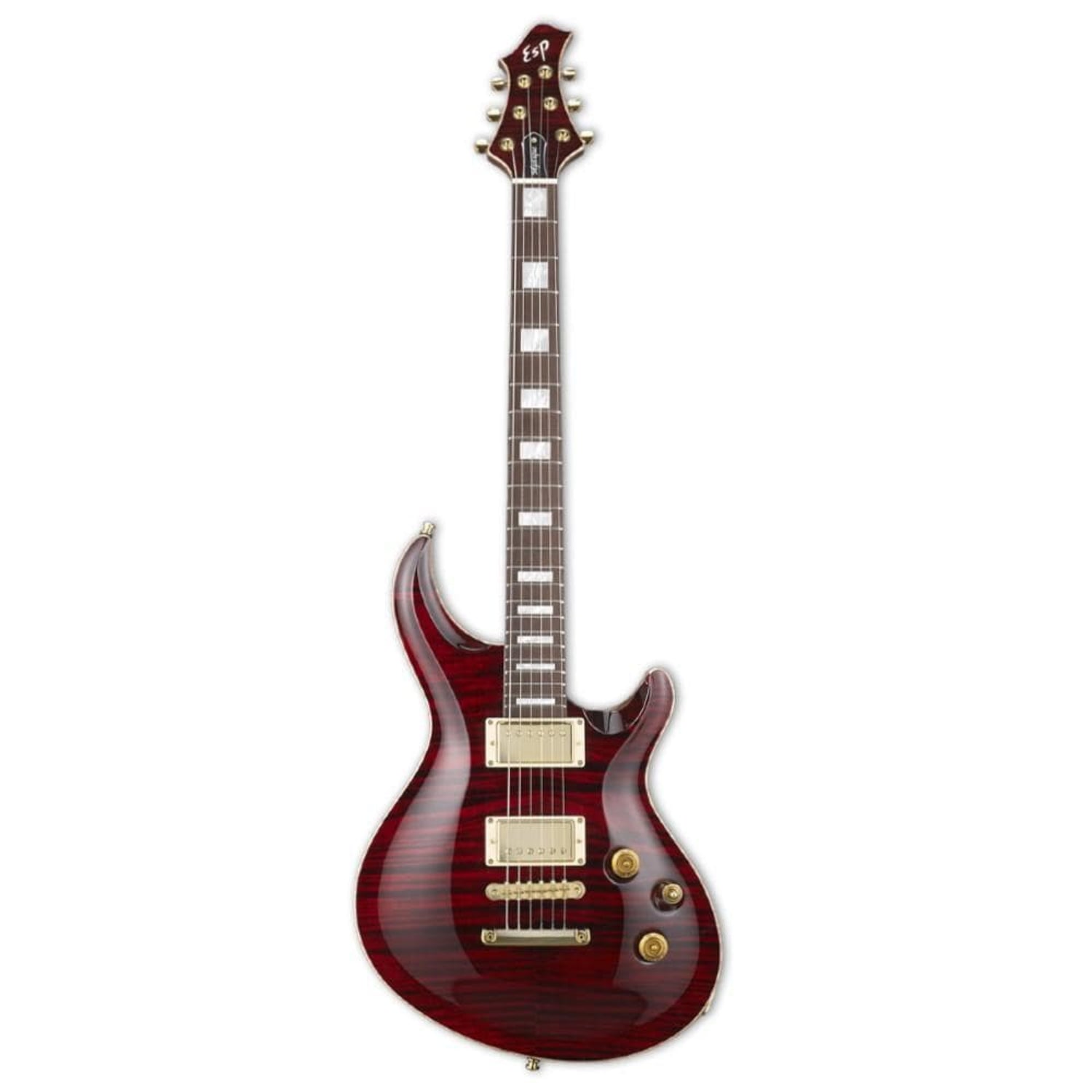 esp electric guitars see thru black cherry esp ctm mystique 6 string electric guitar #color_see-thru-black-cherry