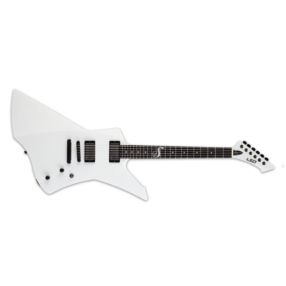 esp electric guitars snow white esp ltd james hetfield snakebyte 6-string electric guitar - ebony fretboard #color_snow-white