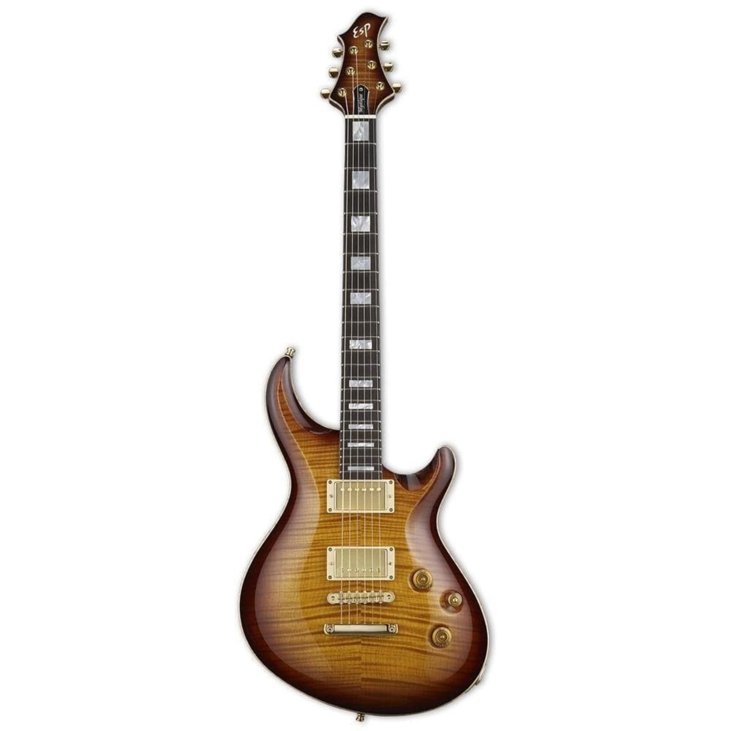 esp electric guitars tea sunburst esp ctm mystique 6 string electric guitar #color_tea-sunburst