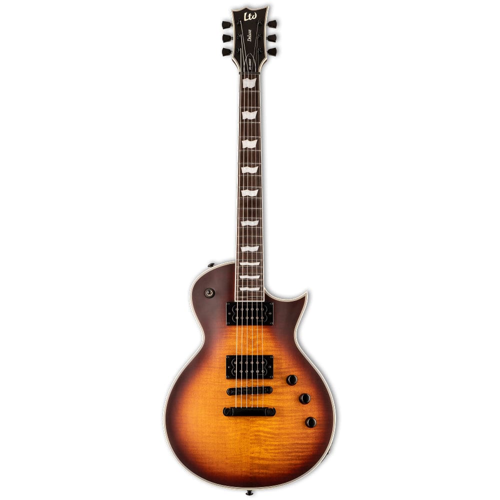 esp electric guitars tobacco sunburst satin esp ltd ec-1000t ctm flamed maple 6 string electric guitar#color_tobacco-sunburst-satin