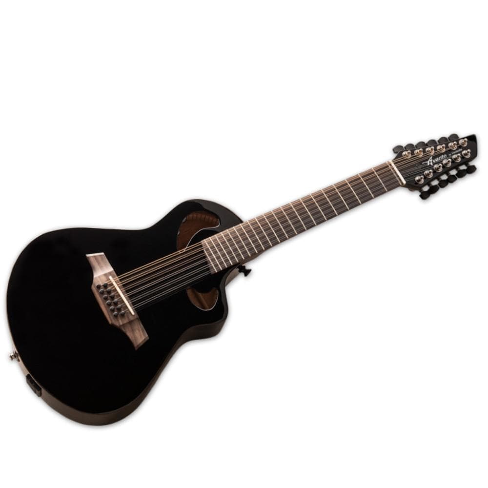 esp electro acoustic guitars esp avante gryphon ag12 12 string electro acoustic guitar with bag #color_black