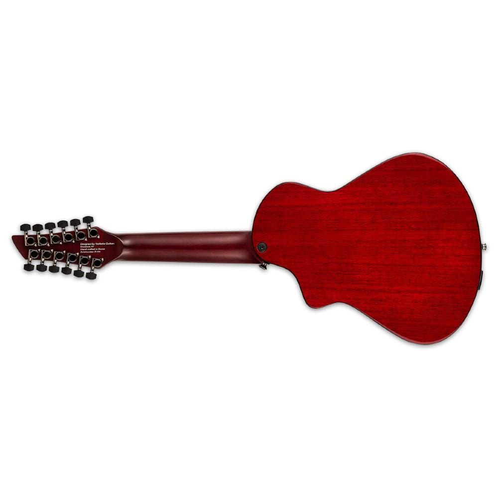 esp electro acoustic guitars esp avante gryphon ag12 12 string electro acoustic guitar with bag #color_vintage-mahogany