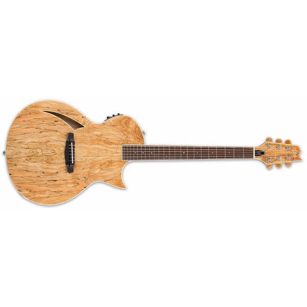 esp electro acoustic guitars esp ltd tl-6sm thinline acoustic-electric guitar (spalted maple top)