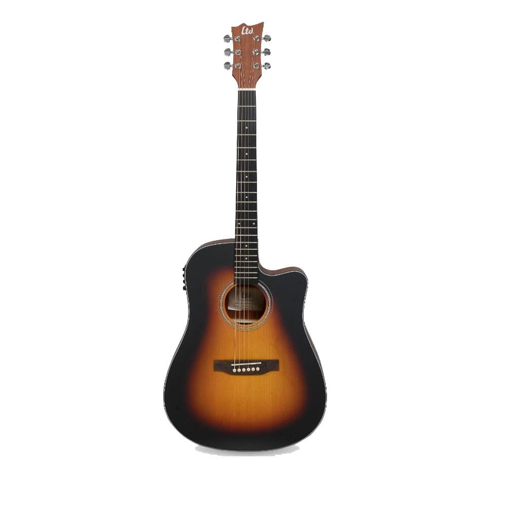 esp electro acoustic guitars tobacco sunburst esp ltd lxad100 dreadnought electro acoustic guitar #color_tobacco-sunburst