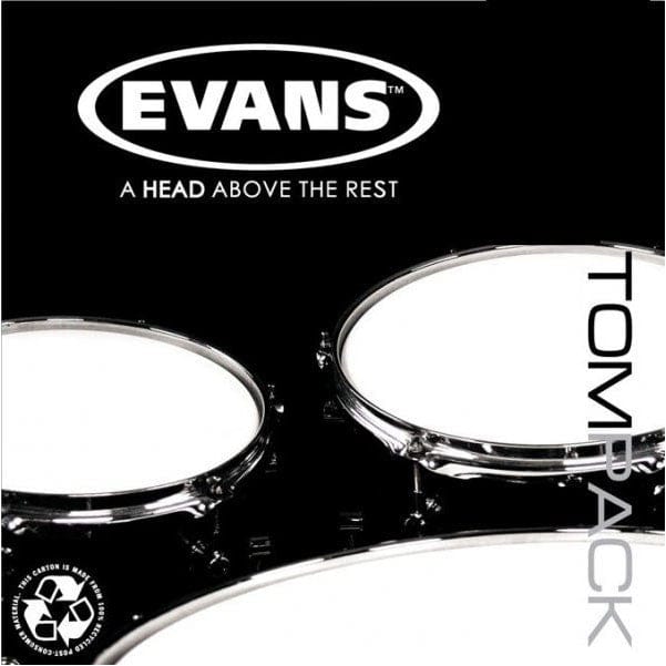 evans drum heads evans ec2 sst clear tom drum head pack etp-ec2sclr-s